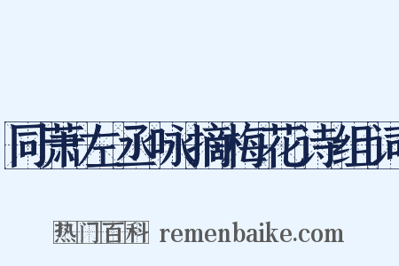 同萧左丞咏摘梅花诗组词是什么意思的图片